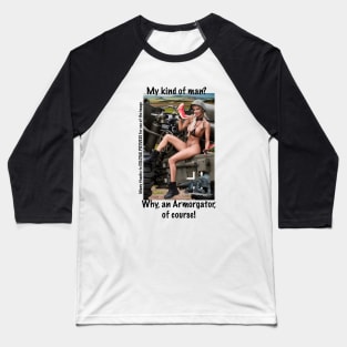 Armorgator Babe 6 - Transparent Background Baseball T-Shirt